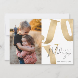 Cartes Pour Fêtes Annuelles Joy Family Photo Joyeuses Fêtes Noël