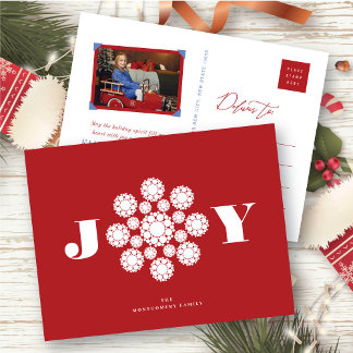 Cartes Pour Fêtes Annuelles Joy Fleur décorative Ornement de Noël Elégant