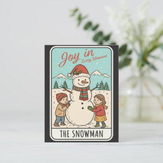 Cartes Pour Fêtes Annuelles Joy in Every Moment Snowman & Kids Christmas
