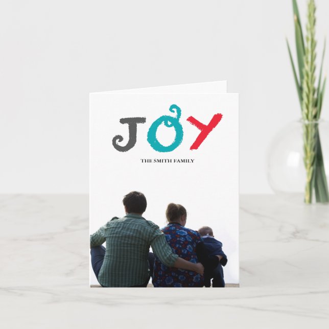 Cartes Pour Fêtes Annuelles JOY manuscrit (Devant)