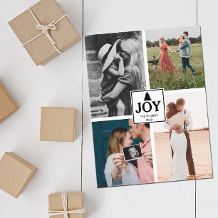 Cartes Pour Fêtes Annuelles Joy Noël Famille Photo Collage Noël