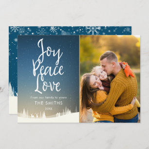 Cartes Pour Fêtes Annuelles Joy Peace Love Christmas Winter Scene Photo