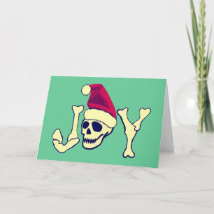 Cartes Pour Fêtes Annuelles Joy - Père Noël SKull