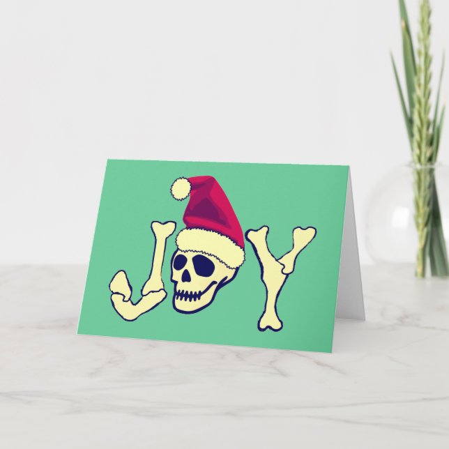 Cartes Pour Fêtes Annuelles Joy - Père Noël SKull (Devant)