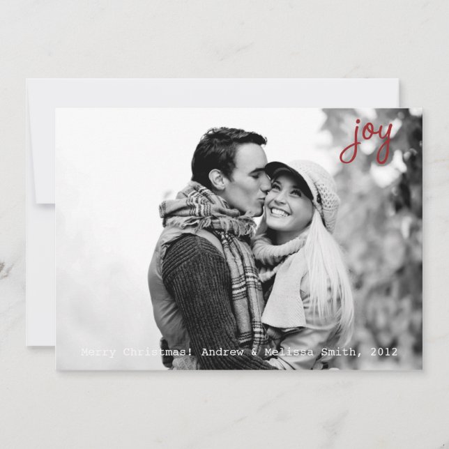 Cartes Pour Fêtes Annuelles Joy Photo Holiday Card avec Enveloppe (Devant)