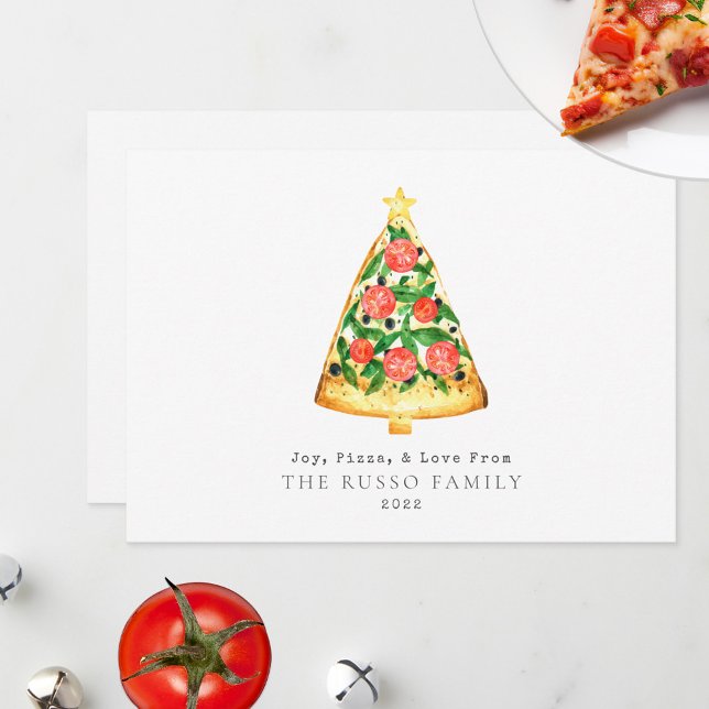 Cartes Pour Fêtes Annuelles Joy Pizza Aimer Noël (Créateur téléchargé)