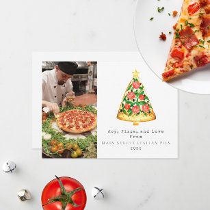 Cartes Pour Fêtes Annuelles Joy Pizza Love Christmas Restaurant Italien Photo