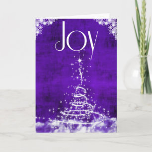 Cartes Pour Fêtes Annuelles Joy Purple