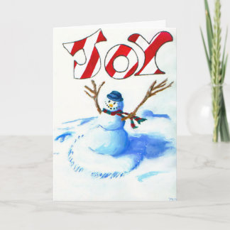 Cartes Pour Fêtes Annuelles Joy Snowman