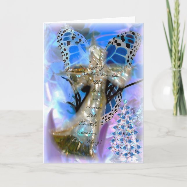Cartes Pour Fêtes Annuelles Joy To The World Angel Card (Devant)