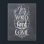 Cartes Pour Fêtes Annuelles Joy to the World Chalkboard Lettering Christmas<br><div class="desc">Chaque fois que je chante ce carol de Noël, la partie "Joy to the World... " est toujours tellement amusante. Il sort en pleine force et avec... Joie. C'est ce qui a inspiré cette merveilleuse oeuvre calligraphique de l'artiste de lettrage professionnel Ivan Angelic. Si moderne, si à la mode et...</div>