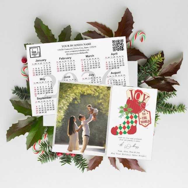 Cartes Pour Fêtes Annuelles Joy to the World Christmas Photo 2026 Calendar (Joy to the World Christmas Photo 2026 Calendar Budget Gift Cristian Families Organizations Business )
