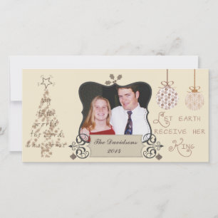 Cartes Pour Fêtes Annuelles Joy To The World Custom Christmas Photo Card