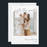 Cartes Pour Fêtes Annuelles Joy To The World Minimalist Photo Christmas Card<br><div class="desc">Cette carte de Noël contient vos photos pour la meilleure façon de souhaiter des vacances heureuses à vos amis et à votre famille !</div>