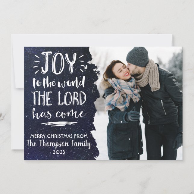 Cartes Pour Fêtes Annuelles Joy to the World Photo Christmas Card (Devant)