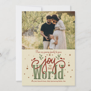 Cartes Pour Fêtes Annuelles Joy To The World Photo Holiday Card