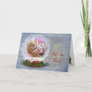 Cartes Pour Fêtes Annuelles Joy to the World Photo Snow