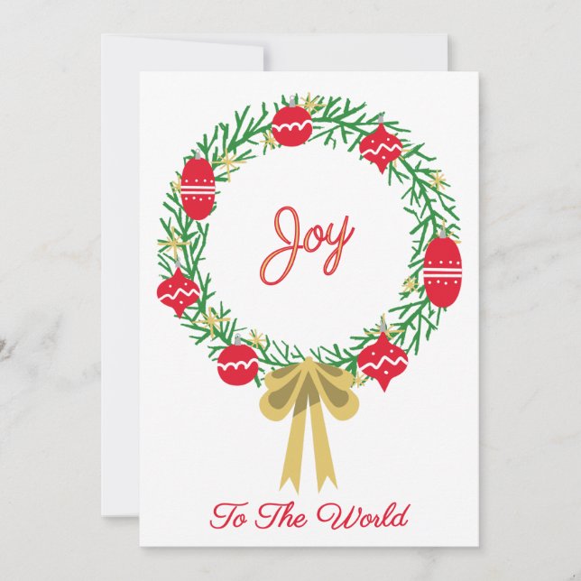 Cartes Pour Fêtes Annuelles Joy to the World | Psalm 98 Inspired Religious  (Devant)
