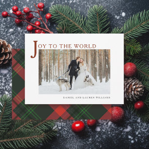 Cartes Pour Fêtes Annuelles Joy to the World Simple Holiday Photo