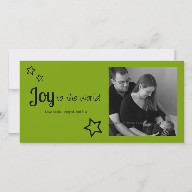 Cartes Pour Fêtes Annuelles Joy to the World - Simply Modern Holiday Noël (Devant)