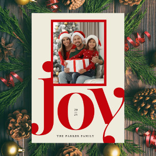 Cartes Pour Fêtes Annuelles Joy Typography Festive Appartement de vacances