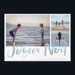 Cartes Pour Fêtes Annuelles Joyeaux Noel Beach Photo Noël<br><div class="desc">Famille trois photo collage "Joyeux Noel" carte de vacances design de plage. Customisé de trois de vos photos préférées,  salutation et nom de famille.</div>