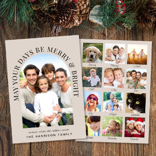 Cartes Pour Fêtes Annuelles Joyeuse année brillante en revue Arche photo Noël