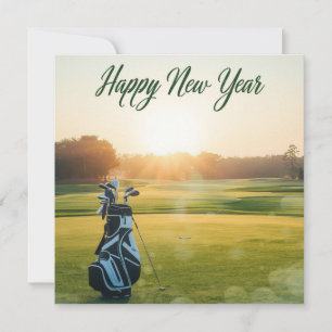 Cartes Pour Fêtes Annuelles Joyeuse année golfique pour golfeur salutation