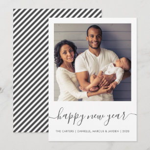 Cartes Pour Fêtes Annuelles Joyeuse Année Personnalisée avec Photo, écriture g