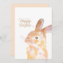 Joyeuse aquarelle de Pâques mignonette lapin