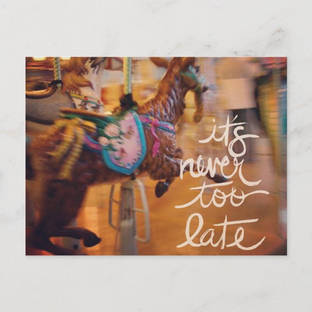 Cartes Pour Fêtes Annuelles Joyeuse chèvre Il n'est jamais trop tard (Devant)