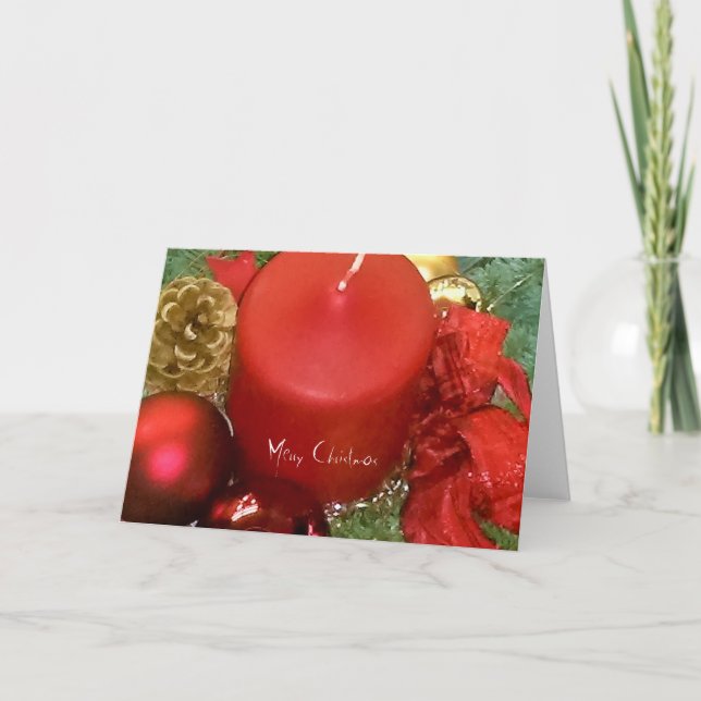 Cartes Pour Fêtes Annuelles Joyeuse couronne de Noël (Devant)