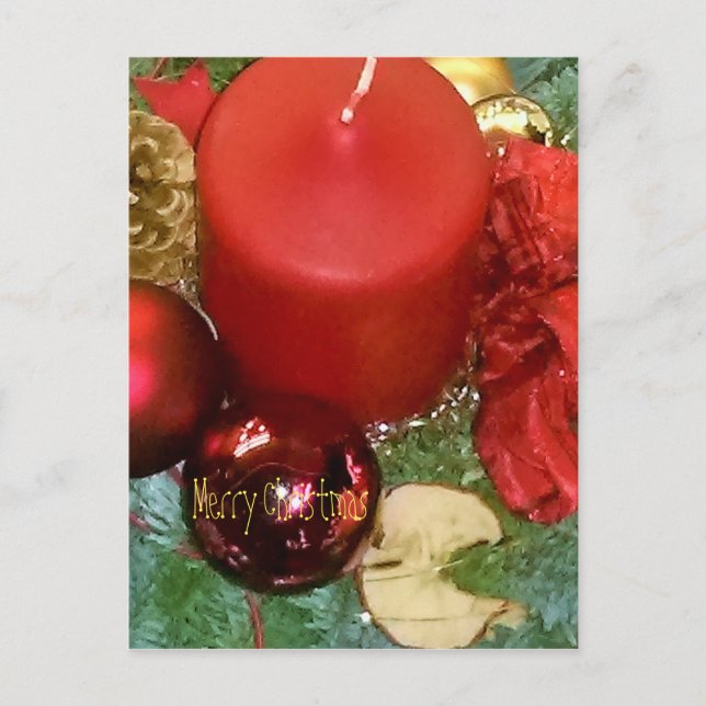 Cartes Pour Fêtes Annuelles Joyeuse couronne de Noël (Devant)