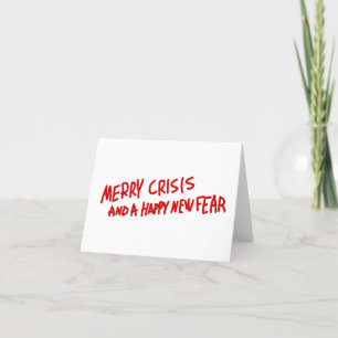 Cartes Pour Fêtes Annuelles Joyeuse Crise et Bonne Nouvelle Peur