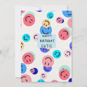 Cartes Pour Fêtes Annuelles Joyeuse Cutie d'anniversaire