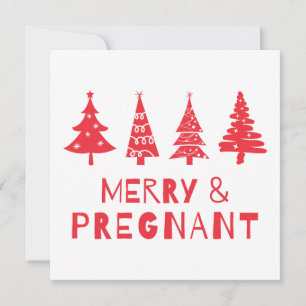 Cartes Pour Fêtes Annuelles Joyeuse et enceinte à Noël