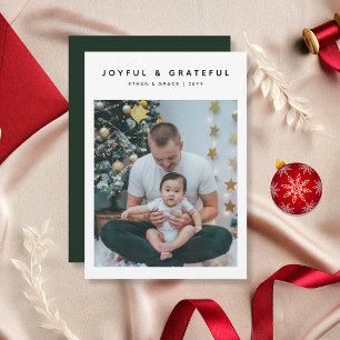 Cartes Pour Fêtes Annuelles Joyeuse et gracieuse élégante photo de Noël de fam