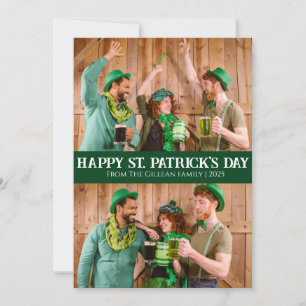 Cartes Pour Fêtes Annuelles Joyeuse famille Shamrock Jour de la Saint Patrick
