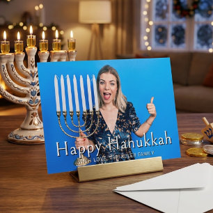 Cartes Pour Fêtes Annuelles Joyeuse fête de Hanukkah Ménorah Famille