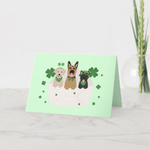 Cartes Pour Fêtes Annuelles Joyeuse Fête de la Saint-Patrick Chien Courrier