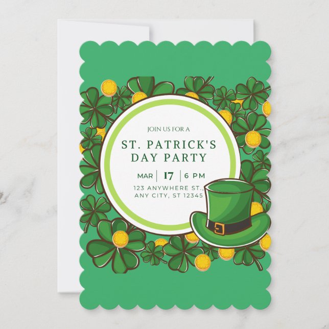 Cartes Pour Fêtes Annuelles Joyeuse fête de la Saint-Patrick Leprechaun & Sham (Devant)