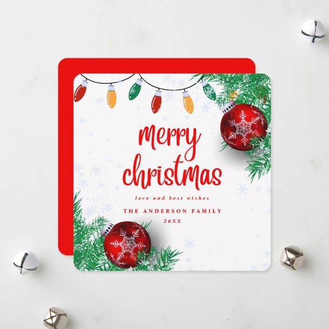 Cartes Pour Fêtes Annuelles Joyeuse fête de Noël (Devant/Arrière en situation)