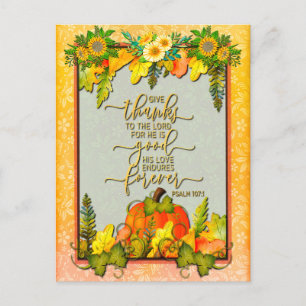 Cartes Pour Fêtes Annuelles Joyeuse fête de Thanksgiving Citrouille Feuilles F