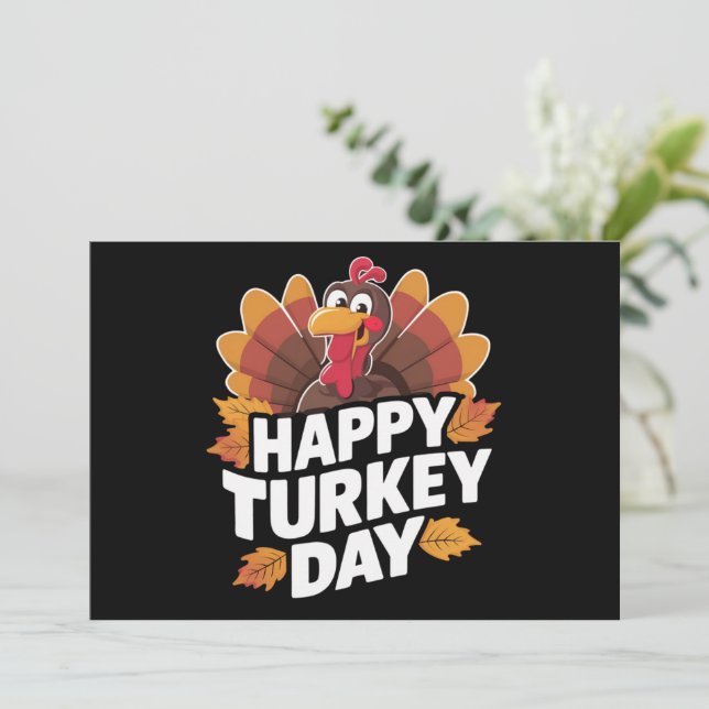 Cartes Pour Fêtes Annuelles Joyeuse fête de Thanksgiving Day Gift  (Debout devant)