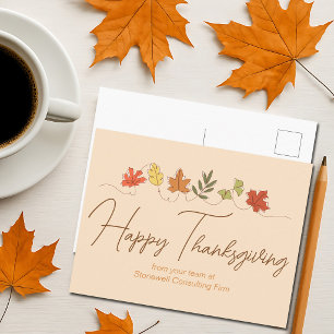 Cartes Pour Fêtes Annuelles Joyeuse fête de Thanksgiving personnalisée avec fe