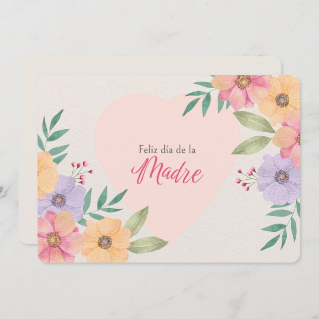 Cartes Pour Fêtes Annuelles Joyeuse Fête des Mères  (Devant / Derrière)