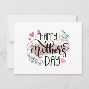 Cartes Pour Fêtes Annuelles Joyeuse fête des Mères 2025 Fleurs mignonnes pour