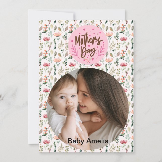 Cartes Pour Fêtes Annuelles Joyeuse fête des mères à la meilleure maman photo (Devant)