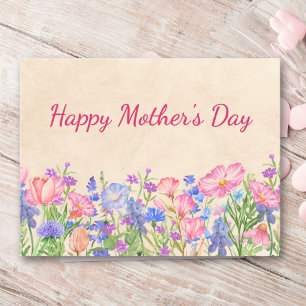 Cartes Pour Fêtes Annuelles Joyeuse Fête des Mères Conception de Jardin Floral