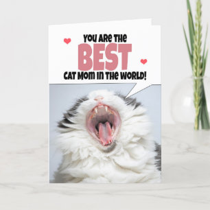 Cartes Pour Fêtes Annuelles Joyeuse Fête des Mères de la part du chat adorable